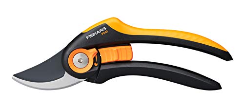 Fiskars Bypass-Gartenschere, Plus SmartFit, P541, Für frische Äste und Zweige, Antihaftbeschichtet, Edelstahl-Klingen, Länge: 20,1 cm, Schwarz/Orange,...