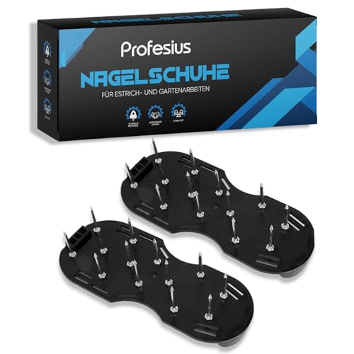 Profesius Nagelschuhe - 1 Paar Universal Estrichschuhe für Bodenausgleichsmasse - Ohne Abdrücke auf Epoxidharz & Bodenfarbe - Universalgröße - Für...