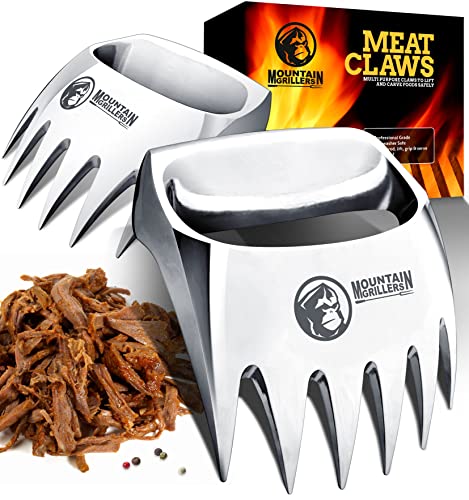 Fleischkrallen Fleischzerkleinerer Zum Grillen - Perfekt zerkleinertes Fleisch, Die Bärenkrallen Die Sie Brauchen - Beste Pulled Pork Meat Claws x 2 Für...