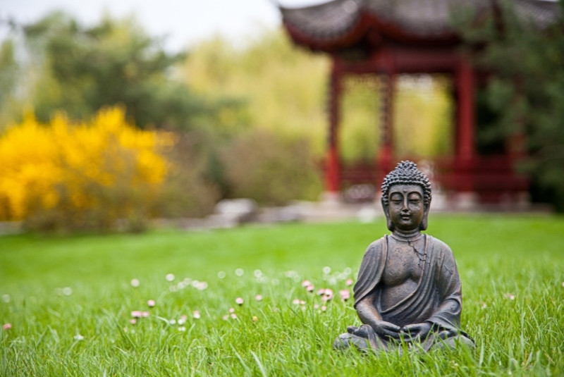 Buddha Figur Garten