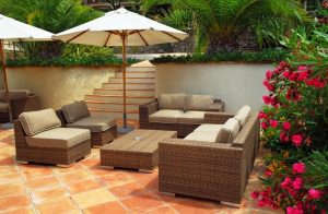 Sonnenschirmständer mit Rollen