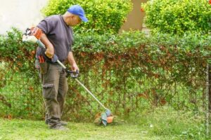 Rasentrimmer mit Messer